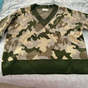 Camo sweater in Medium.